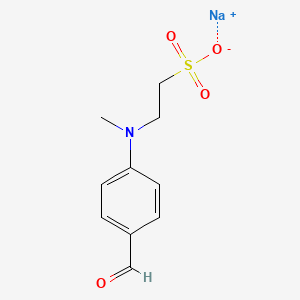 molecular formula C10H13NNaO4S B1593048 Sodium 2-((4-formylphenyl)(methyl)amino)ethanesulfonate CAS No. 56405-41-5
