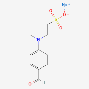 B1593048 Ethanesulfonic acid, 2-[(4-formylphenyl)methylamino]-, sodium salt CAS No. 56405-41-5