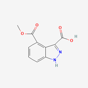 molecular formula C10H8N2O4 B1593080 4-(methoxycarbonyl)-1H-indazole-3-carboxylic acid CAS No. 393553-44-1