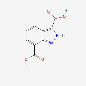 molecular formula C10H8N2O4 B1593089 7-(Methoxycarbonyl)-1H-indazole-3-carboxylic acid CAS No. 898747-36-9