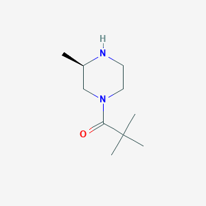 molecular formula C10H20N2O B1593106 (R)-2,2-Dimethyl-1-(3-methylpiperazin-1-yl)propan-1-one CAS No. 909409-91-2