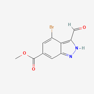 molecular formula C10H7BrN2O3 B1593111 Methyl 4-bromo-3-formyl-1H-indazole-6-carboxylate CAS No. 885518-48-9
