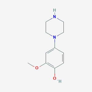 molecular formula C11H16N2O2 B1593114 2-Methoxy-4-(piperazin-1-yl)phenol CAS No. 925889-93-6