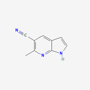 molecular formula C9H7N3 B1593132 6-Methyl-1H-pyrrolo[2,3-b]pyridine-5-carbonitrile CAS No. 1000340-86-2
