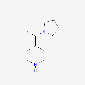 molecular formula C11H22N2 B1593137 4-(1-(Pyrrolidin-1-yl)ethyl)piperidine CAS No. 933682-80-5