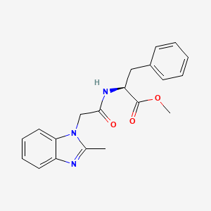molecular formula C20H21N3O3 B1593142 (S)-methyl 2-(2-(2-methyl-1H-benzo[d]imidazol-1-yl)acetamido)-3-phenylpropanoate CAS No. 40332-25-0