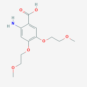 molecular formula C13H19NO6 B1593156 2-Amino-4,5-bis(2-methoxyethoxy)benzoic acid CAS No. 574738-66-2