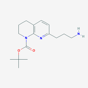 molecular formula C16H25N3O2 B1593171 8-N-Boc-5,6,7,8-四氢-1,8-萘啶-2-丙胺 CAS No. 886362-44-3