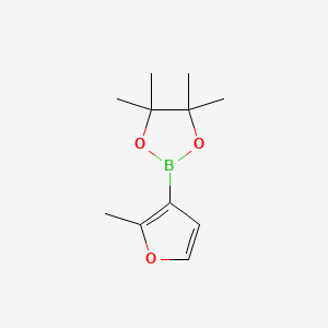 molecular formula C11H17BO3 B1593173 4,4,5,5-Tetramethyl-2-(2-methylfuran-3-yl)-1,3,2-dioxaborolane CAS No. 864776-02-3