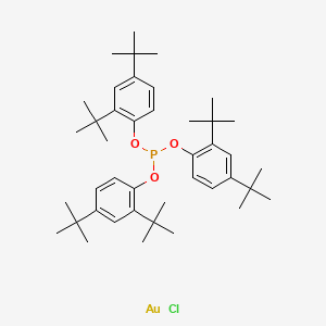 B1593180 Chloro[tris(2,4-di-tert-butylphenyl)phosphite]gold CAS No. 915299-24-0