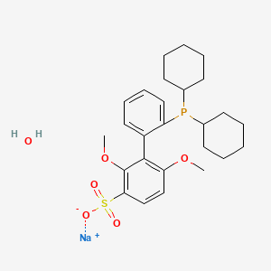 molecular formula C26H34NaO5PS B1593189 Sodium 2'-(dicyclohexylphosphino)-2,6-dimethoxy-[1,1'-biphenyl]-3-sulfonate hydrate CAS No. 870245-75-3