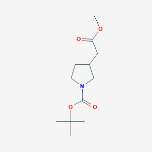 molecular formula C12H21NO4 B1593201 Tert-butyl 3-(2-methoxy-2-oxoethyl)pyrrolidine-1-carboxylate CAS No. 890849-27-1