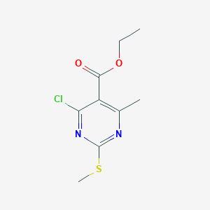 molecular formula C9H11ClN2O2S B1593202 Ethyl 4-Chloro-6-methyl-2-(methylthio)pyrimidine-5-carboxylate CAS No. 583878-42-6