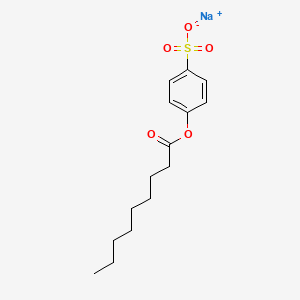 molecular formula C15H22NaO5S B1593212 Nonanoic acid, 4-sulfophenyl ester, sodium salt CAS No. 89740-11-4