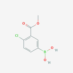molecular formula C8H8BClO4 B1593219 4-Chloro-3-(methoxycarbonyl)phenylboronic acid CAS No. 874219-45-1