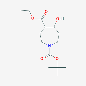 molecular formula C14H25NO5 B1593232 1-Tert-butyl 4-ethyl 5-hydroxyazepane-1,4-dicarboxylate CAS No. 912444-87-2