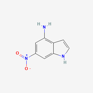 molecular formula C8H7N3O2 B1593244 6-硝基-1H-吲哚-4-胺 CAS No. 885520-44-5