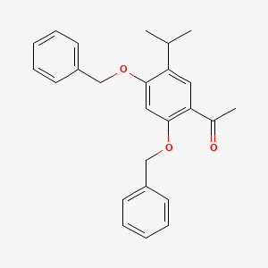 B1593246 1-(2,4-Bis(benzyloxy)-5-isopropylphenyl)ethanone CAS No. 747414-18-2