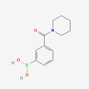 molecular formula C12H16BNO3 B1593276 3-(Piperidine-1-carbonyl)phenylboronic acid CAS No. 850568-34-2
