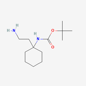 molecular formula C13H26N2O2 B1593283 tert-Butyl (1-(2-aminoethyl)cyclohexyl)carbamate CAS No. 886362-50-1