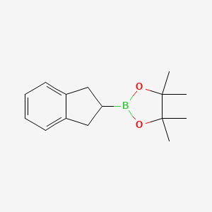 molecular formula C15H21BO2 B1593285 2-(2,3-Dihydro-1H-inden-2-yl)-4,4,5,5-tetramethyl-1,3,2-dioxaborolane CAS No. 608534-44-7