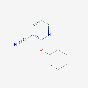 molecular formula C12H14N2O B1593288 2-(Cyclohexyloxy)nicotinonitrile CAS No. 1016812-22-8