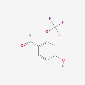 molecular formula C8H5F3O3 B1593292 4-羟基-2-(三氟甲氧基)苯甲醛 CAS No. 1017083-37-2