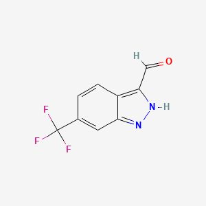 molecular formula C9H5F3N2O B1593298 6-(三氟甲基)-1H-吲唑-3-甲醛 CAS No. 885271-90-9