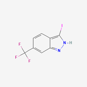 molecular formula C8H4F3IN2 B1593300 3-碘-6-(三氟甲基)-1H-吲唑 CAS No. 1000341-27-4