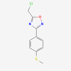 molecular formula C10H9ClN2OS B1593307 5-(Chloromethyl)-3-(4-(methylthio)phenyl)-1,2,4-oxadiazole CAS No. 845887-08-3