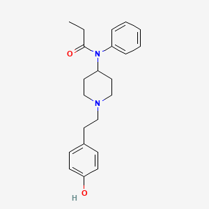 B1593308 N-{1-[2-(4-Hydroxy-phenyl)-ethyl]-piperidin-4-yl}-N-phenyl-propionamide CAS No. 76107-53-4
