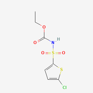 molecular formula C7H8ClNO4S2 B1593321 Ethyl ((5-chlorothiophen-2-yl)sulfonyl)carbamate CAS No. 849793-87-9