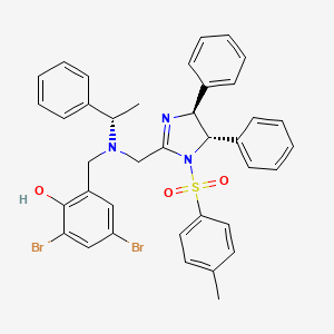 2,4-Dibromo-6-[[[[(4S,5S)-4,5-dihydro-4,5-diphenyl-1-tosyl-1H-imidazol-2-yl]methyl][(S)-1-phenylethyl]amino]methyl]phenol
