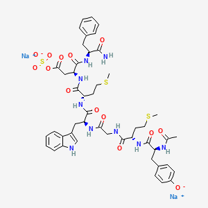molecular formula C47H57N9Na2O14S3 B1593368 Acetylcholecystokinin C-terminal heptapeptide CAS No. 77275-51-5