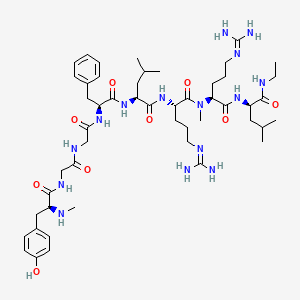 molecular formula C50H81N15O9 B1593395 N-Methyltyrosyl-glycyl-glycyl-phenylalanyl-leucyl-arginyl-N-methyl-arginyl-leucyl ethylamide CAS No. 103613-84-9
