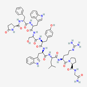 molecular formula C67H84N16O13 B1593405 LHRH, pGlu(1)-Phe(2)-Trp(3,6)- CAS No. 68059-94-9