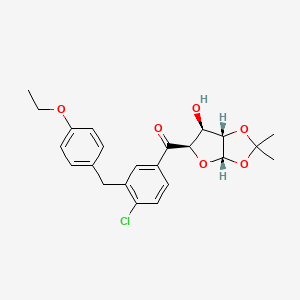 (4-Chloro-3-(4-ethoxybenzyl)phenyl)((3as,5r,6s,6as)-6-hydroxy-2,2-dimethyltetrahydrofuro[2,3-d][1,3]dioxol-5-yl)methanone