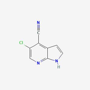 molecular formula C8H4ClN3 B1593425 5-Chloro-1H-pyrrolo[2,3-b]pyridine-4-carbonitrile CAS No. 1021339-16-1