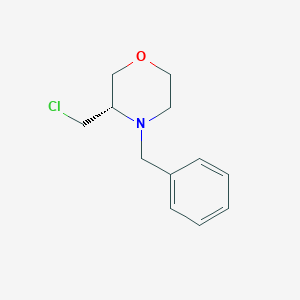 molecular formula C12H16ClNO B1593427 (S)-4-Benzyl-3-(chloromethyl)morpholine CAS No. 917572-28-2