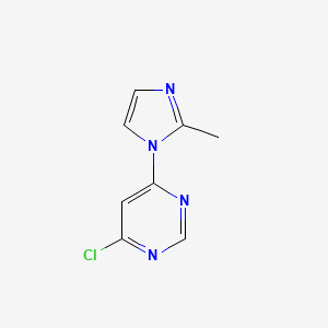 molecular formula C8H7ClN4 B1593431 4-氯-6-(2-甲基-1H-咪唑-1-基)嘧啶 CAS No. 941294-31-1