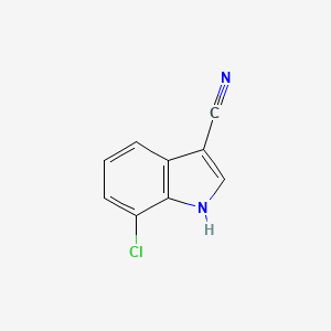 molecular formula C9H5ClN2 B1593436 7-氯-1H-吲哚-3-碳腈 CAS No. 948015-64-3