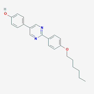 molecular formula C22H24N2O2 B159344 4-{2-[4-(Hexyloxy)phenyl]pyrimidin-5-YL}phenol CAS No. 126957-47-9