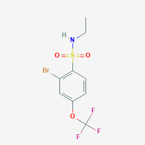 molecular formula C9H9BrF3NO3S B1593444 2-溴-N-乙基-4-(三氟甲氧基)苯磺酰胺 CAS No. 957062-74-7