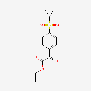molecular formula C13H14O5S B1593446 Ethyl (4-cyclopropylsulfonylphenyl)oxoacetate CAS No. 876063-40-0