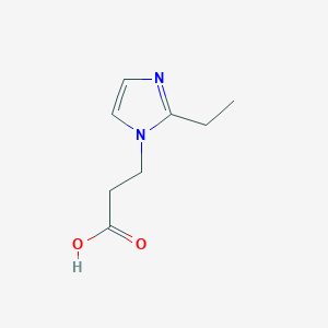 molecular formula C8H12N2O2 B1593469 3-(2-乙基-1H-咪唑-1-基)丙酸 CAS No. 856437-78-0