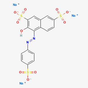 molecular formula C16H9N2Na3O10S3 B1593482 2,7-Naphthalenedisulfonic acid, 3-hydroxy-4-[(4-sulfophenyl)azo]-, trisodium salt CAS No. 50880-65-4