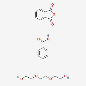 molecular formula C21H24O9 B1593494 1,3-苯并呋喃二酮，与 2,2'-(1,2-乙二氧基)双(乙醇)、苯甲酸酯的聚合物 CAS No. 68186-30-1