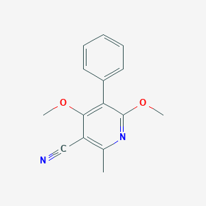 molecular formula C15H14N2O2 B159352 3-Cyano-4,6-dimethoxy-2-methyl-5-phenylpyridine CAS No. 127581-40-2