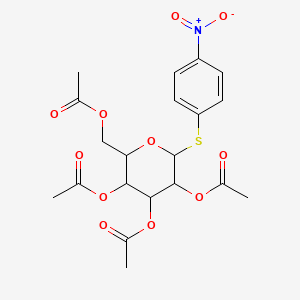 [3,4,5-Triacetyloxy-6-(4-nitrophenyl)sulfanyloxan-2-yl]methyl acetate