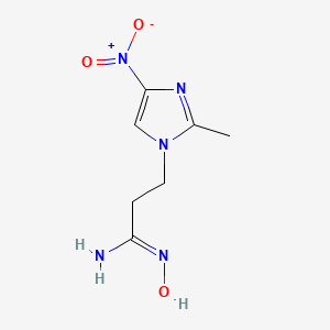 molecular formula C7H11N5O3 B1593554 N'-hydroxy-3-(2-methyl-4-nitro-1H-imidazol-1-yl)propanimidamide CAS No. 301177-50-4
